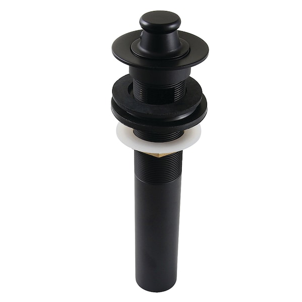 Lift and Turn Sink Drain with Overflow, 17 Gauge, Matte Black
